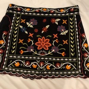 Boutique embroidered skirt